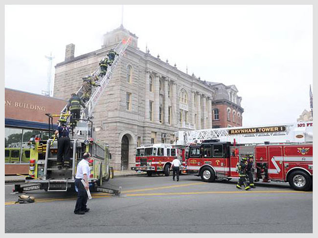 Fire at Taunton City Hall